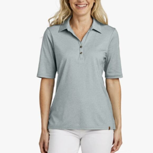 NEW Travis Mathew Women's Sunsetters Performance Polo Gray Small Athleisure Top - Picture 1 of 8